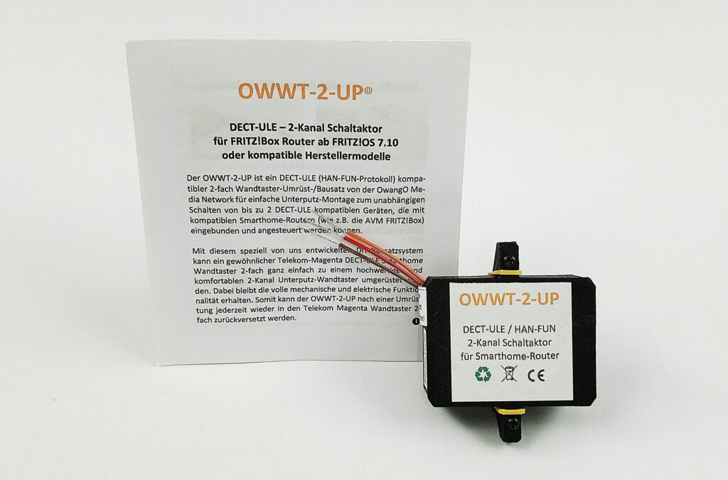 OWWT-2-UP 2-Kanal Unterputz Smarthome Schalter